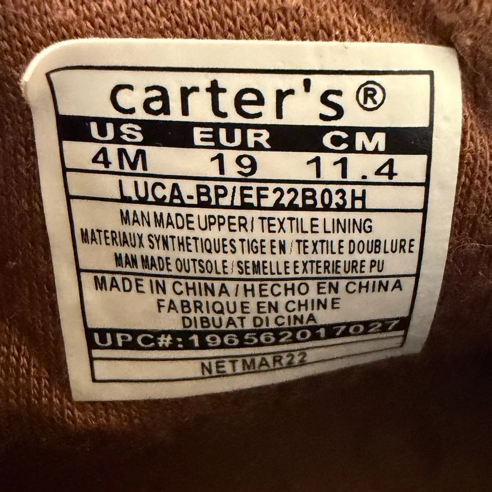 Carter's Luca Brown & Green Toddler Ankle Boots - Kids Shoes